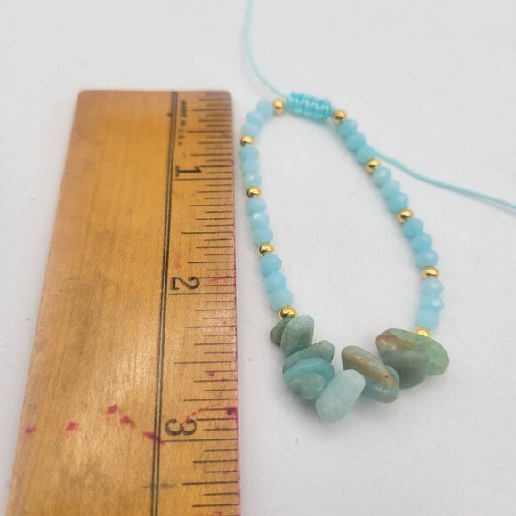 Aventurine Chip Bead Handmade Artisan Beaded Bracelets Lot of 2 Adjustable - Picture 4 of 10